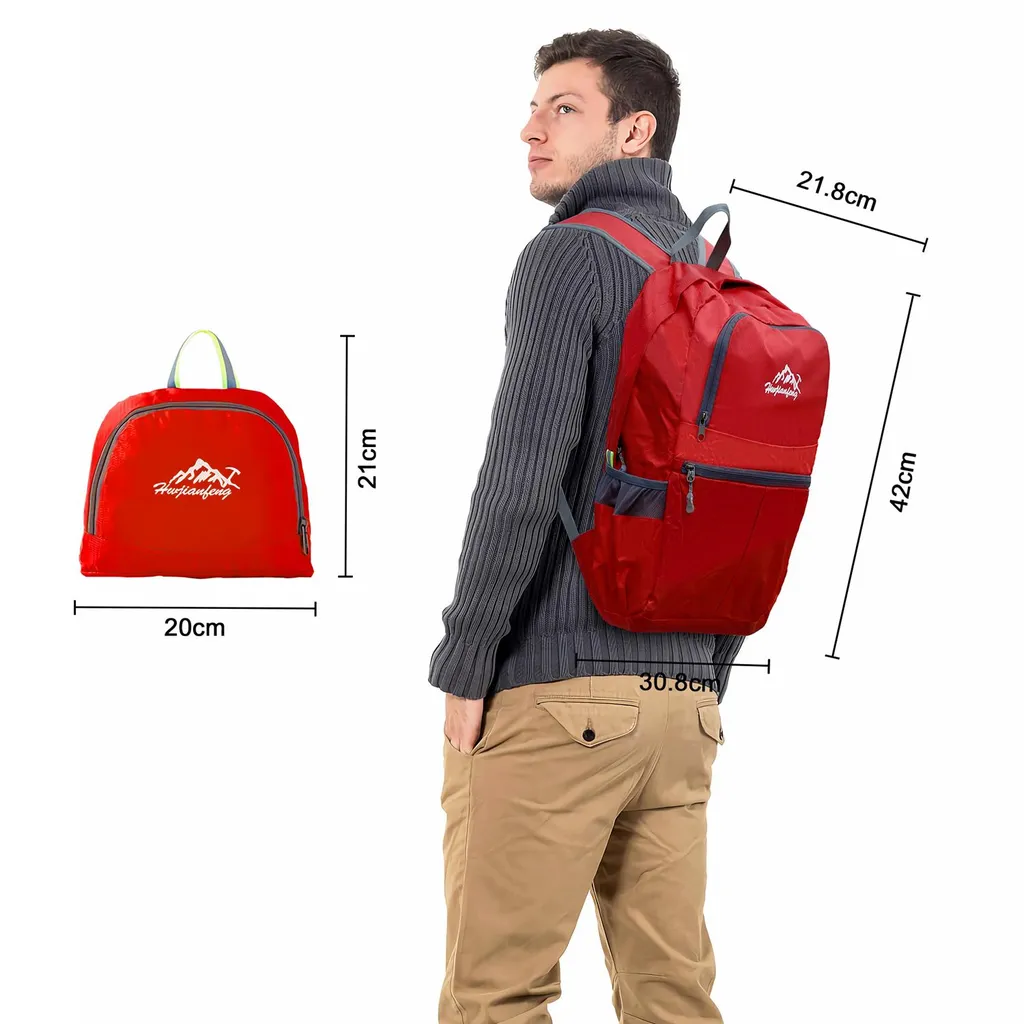 Kingsea Faltbarer Rucksack 30 Liter – Leicht, Wasserabweisend, Blau, Für Reisen & Outdoor