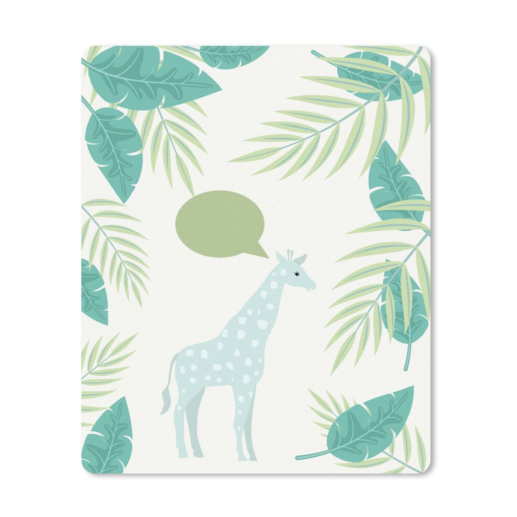 MuchoWow Mauspad Mousepad Illustration einer Giraffe in Pastellfarben 30x40 cm - Mousepads - Maus Mat - Pad - Mausunterlage - Mausmatten