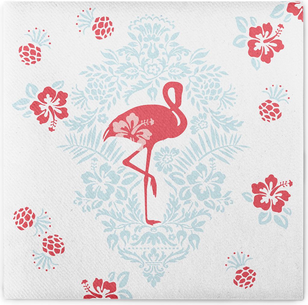 Airlaid Serviette Ingo, 40 x 40 cm, 50 Stück - Mank - Flamingo