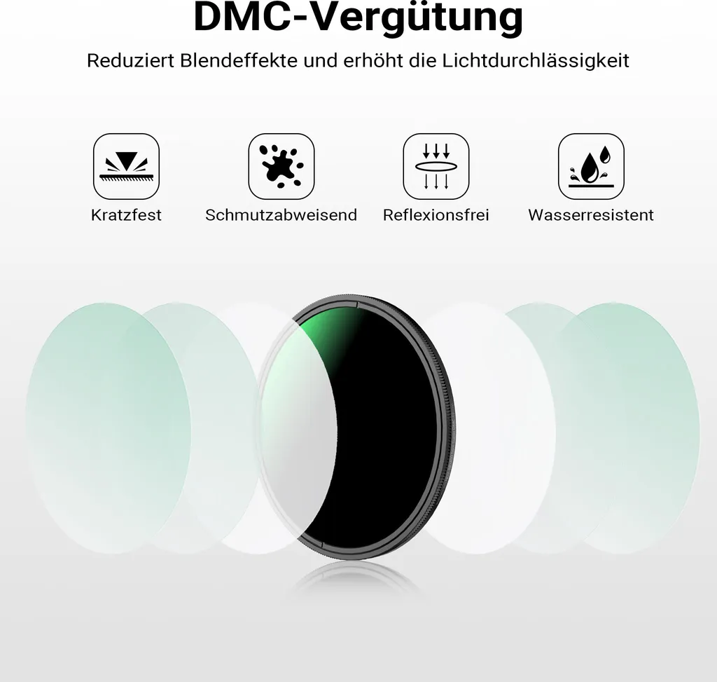 Filtre Gris Variable Walimex pro ND2-ND400 Slim Super DMC 55 mm Pro
