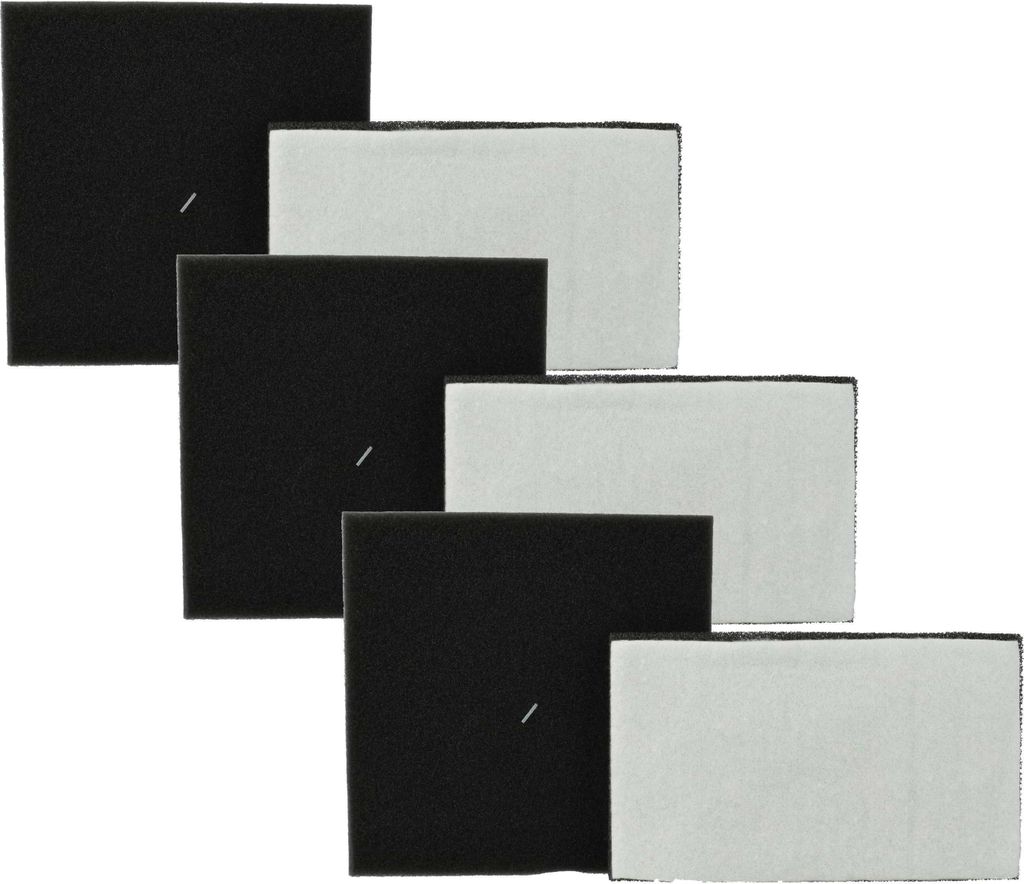 vhbw 3x Schaumstoffeinlage, 3x Abluftfilter kompatibel mit Philips Performer Expert FC8720 - FC8729 Staubsauger