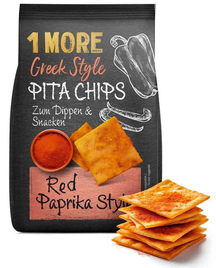 1 More Greek Style Pita Chips Red Paprika Style 90g Produktbild 