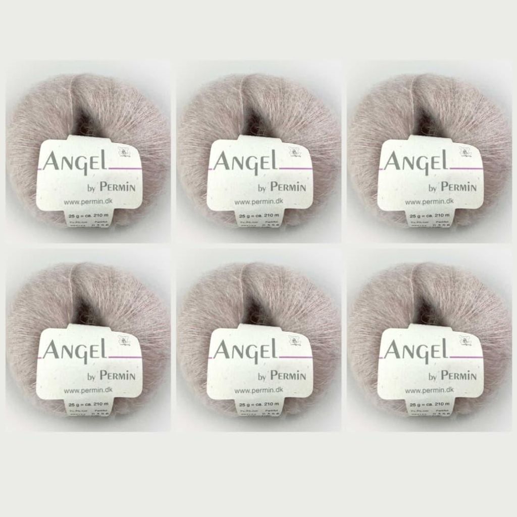 6x Angel by Permin – s Kid Mohair Seiden Garn (70/30) (54 beige)