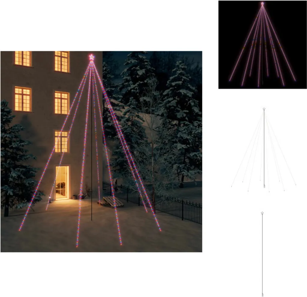 Grande Guirlande Sapin 1300 LED 8m : Fini les Zones Sombres à Noël