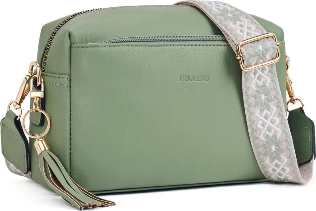 Borsa a Tracolla C-Verde Boho: Morbida, Colorata e Pronta per il Viaggio