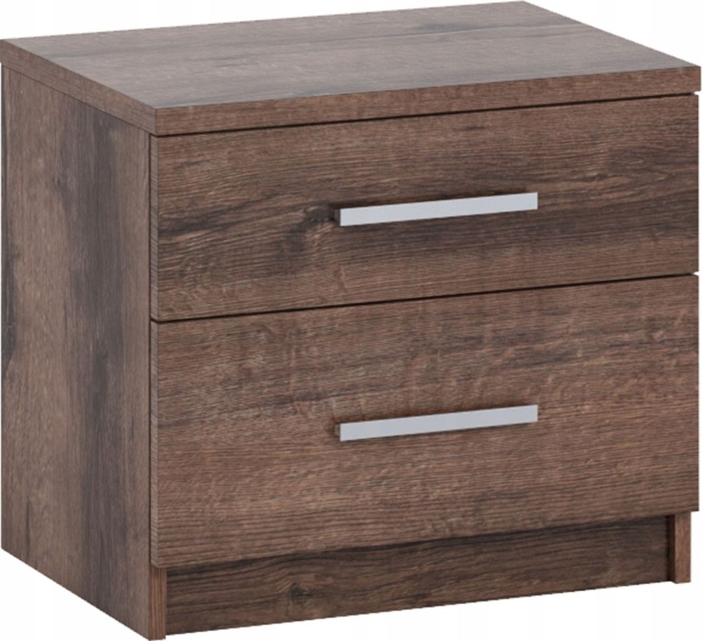 Nachttisch Zenit 50x35 Nachtkonsole mit zwei Schubladen Nachtschrank (Monatery Eiche)