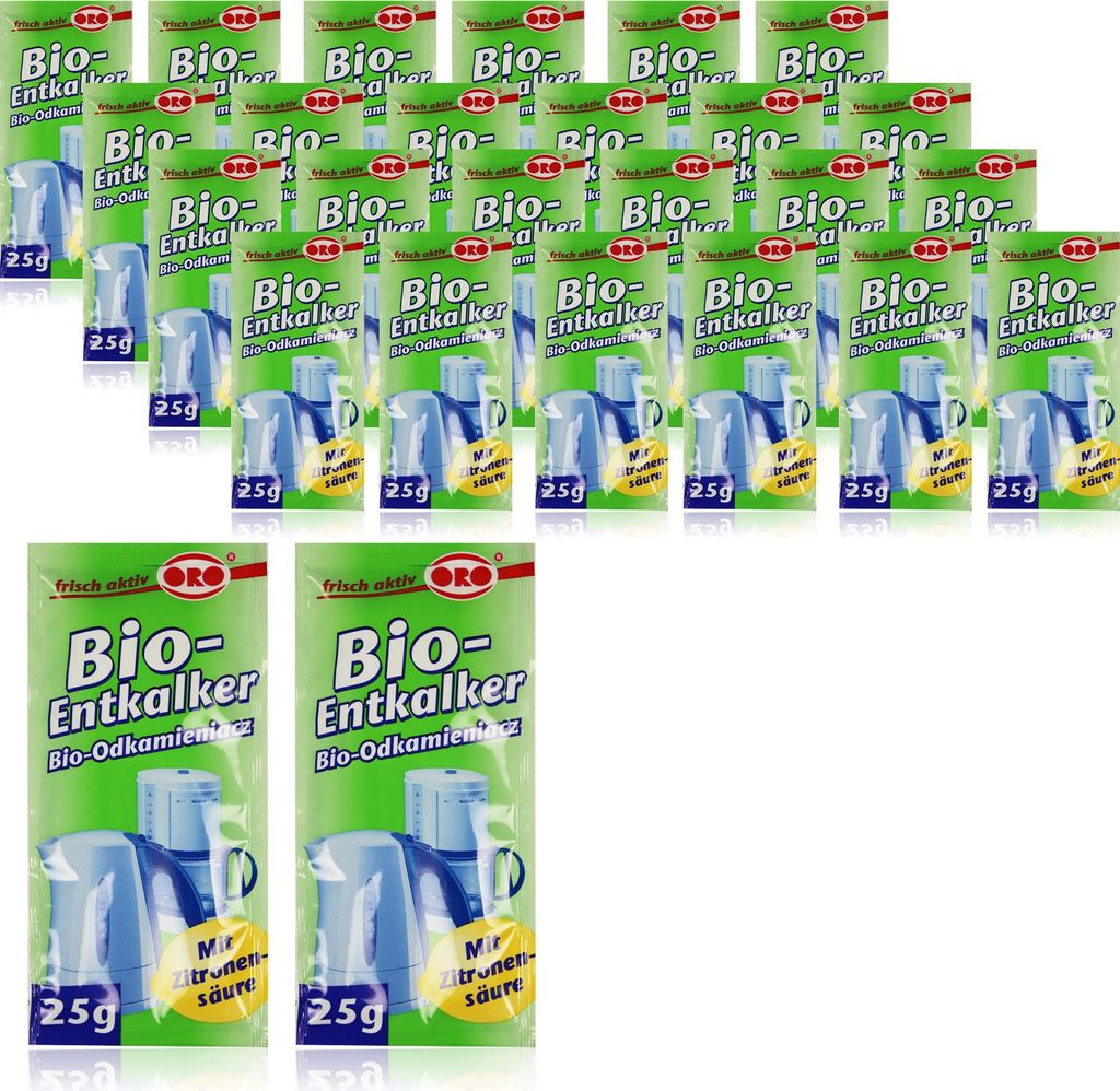 24x 25g Orofix -Entkalker mit Zitronensäure - sanfte Entkalkung für Haushaltsgeräte, Wasserkocher, Kaffeemaschinen - Anti-Kalk-Pulver - Kalklös...