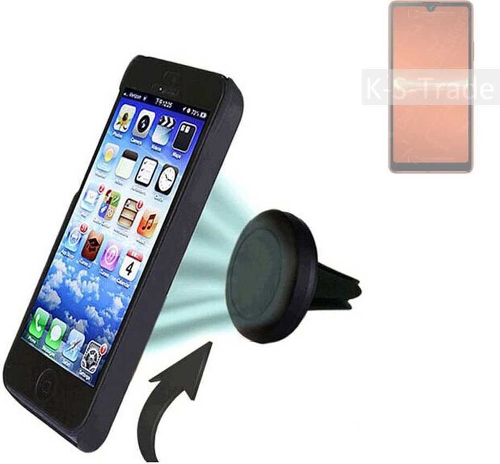 K-S-Trade Kompatibel mit Sony Xperia Ace III Auto Handy Halterung KFZ Halter Lüftungsgitterhalterung Air Vent mount Smartphone Halter