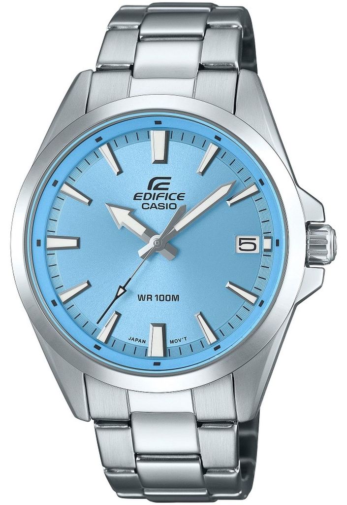 Casio EFV-100D-2BVUEF Edifice Herrenuhr Stahl/Hellblau Produktbild 