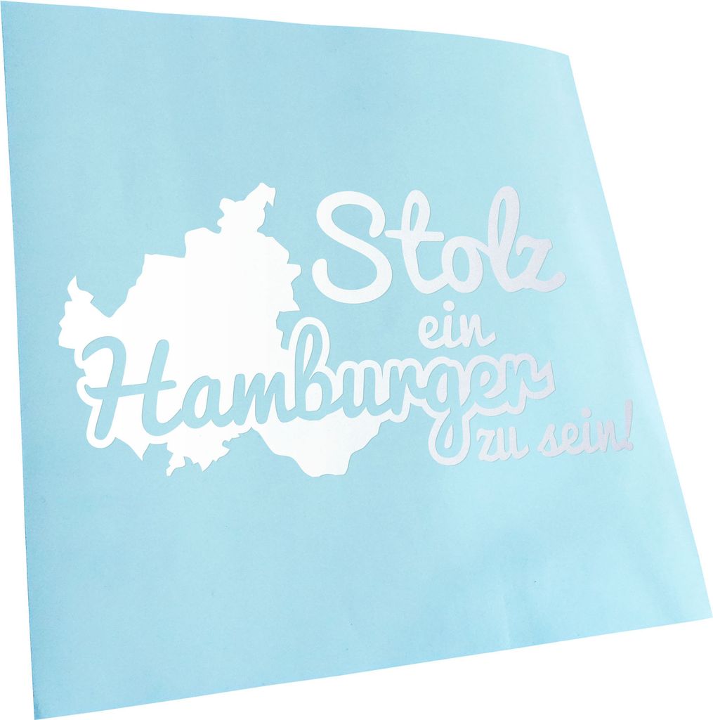 Kiwistar - Autoaufkleber - Hamburger Stolz - Mattweiss - 40x20cm - Aufkleber für Auto, Laptop, Fahrrad, LKW, Motorrad mehrfarbig JDM Decal Racing