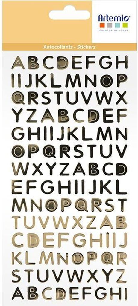 PVC Selbstklebendes Alphabet - Gold
