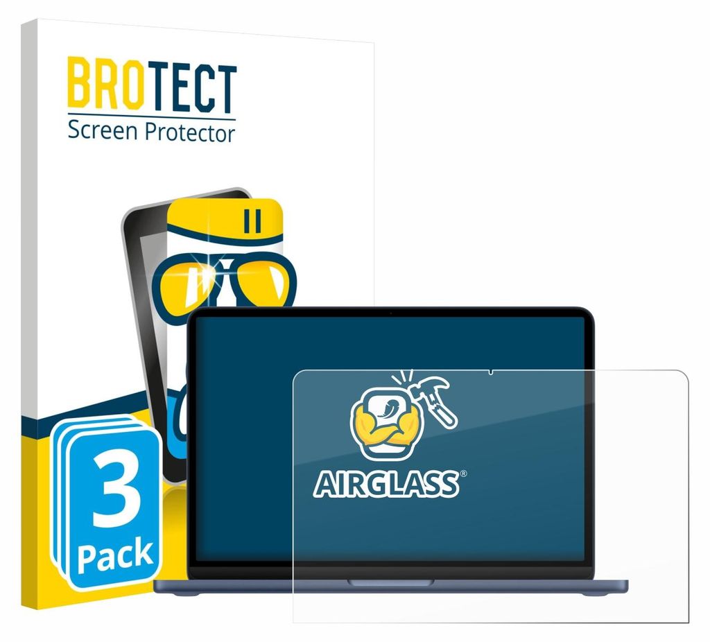 3x BROTECT Schutzglas für Apple MacBook Neo 13" 2026 Schutzfolie Panzer Folie Glas Display Schutz klar