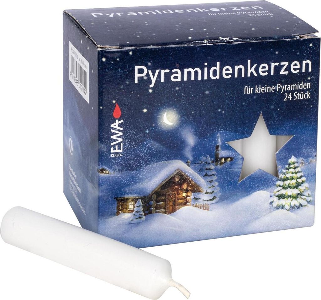 Pyramidové svíčky 24/240 bílé pro malé pyramidy, 24 kusů, Obrázek produktu