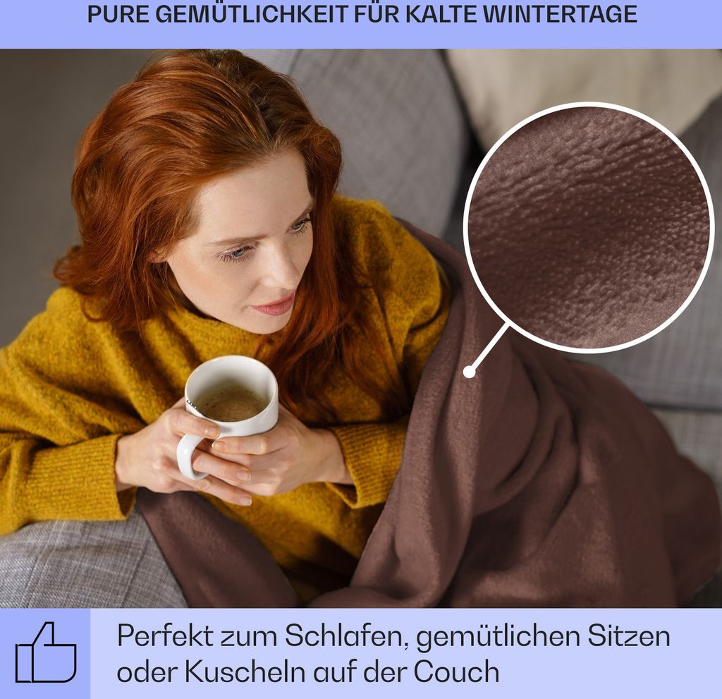 Klarstein XXL Wärmedecke, 120W Heizdecke mit Produktbild 4