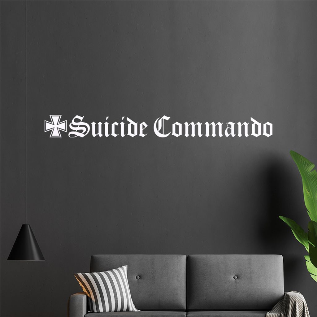 Suicide Commando Wandtattoo in 6 Größen - Wandaufkleber Wall Sticker - Dekoration, Küche, Wohnzimmer, Schlafzimmer, Badezimmer