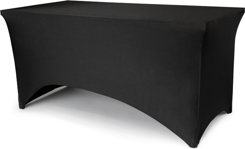 24x Bankett-Tischbezug, 183x76x74 cm, schwarz Tisch Husse Stretch Tischdecke