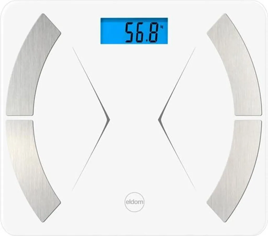 Eldom TWO500 Bianca: Bilancia Bluetooth Intelligente 180kg Eldom