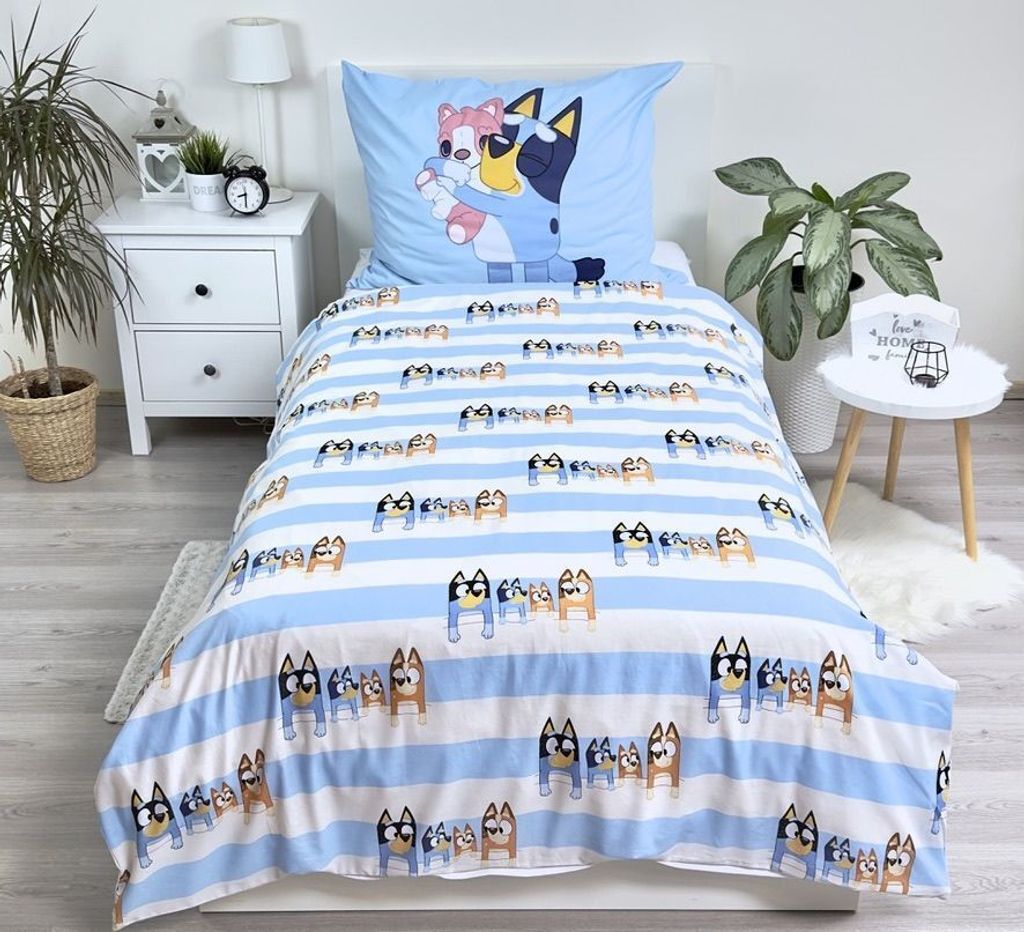 Kinderbettwäsche Bluey Bingo Bandit Chilli Hunde Familie Produktbild 5