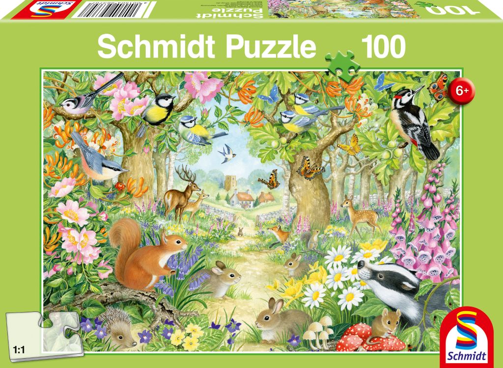 Schmidt Spiele 56370 Puzzle Animaux dans la forêt - 100 Image du produit 