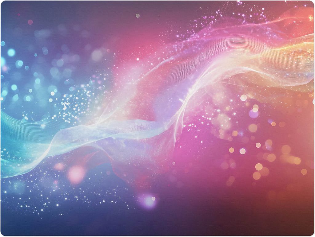 Bunte Lichtwelle – Bodenschutzmatte – Rutschfest – Schutzmatte für Büro – Vinylmatte – Stuhlunterlage – 120 x 90 cm