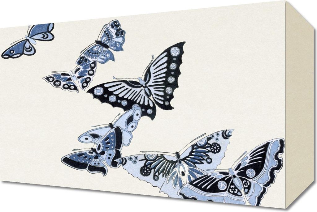Bild 30x20cm Schmetterling 2, Japanisches Vintage Sekka für das Wohnzimmer