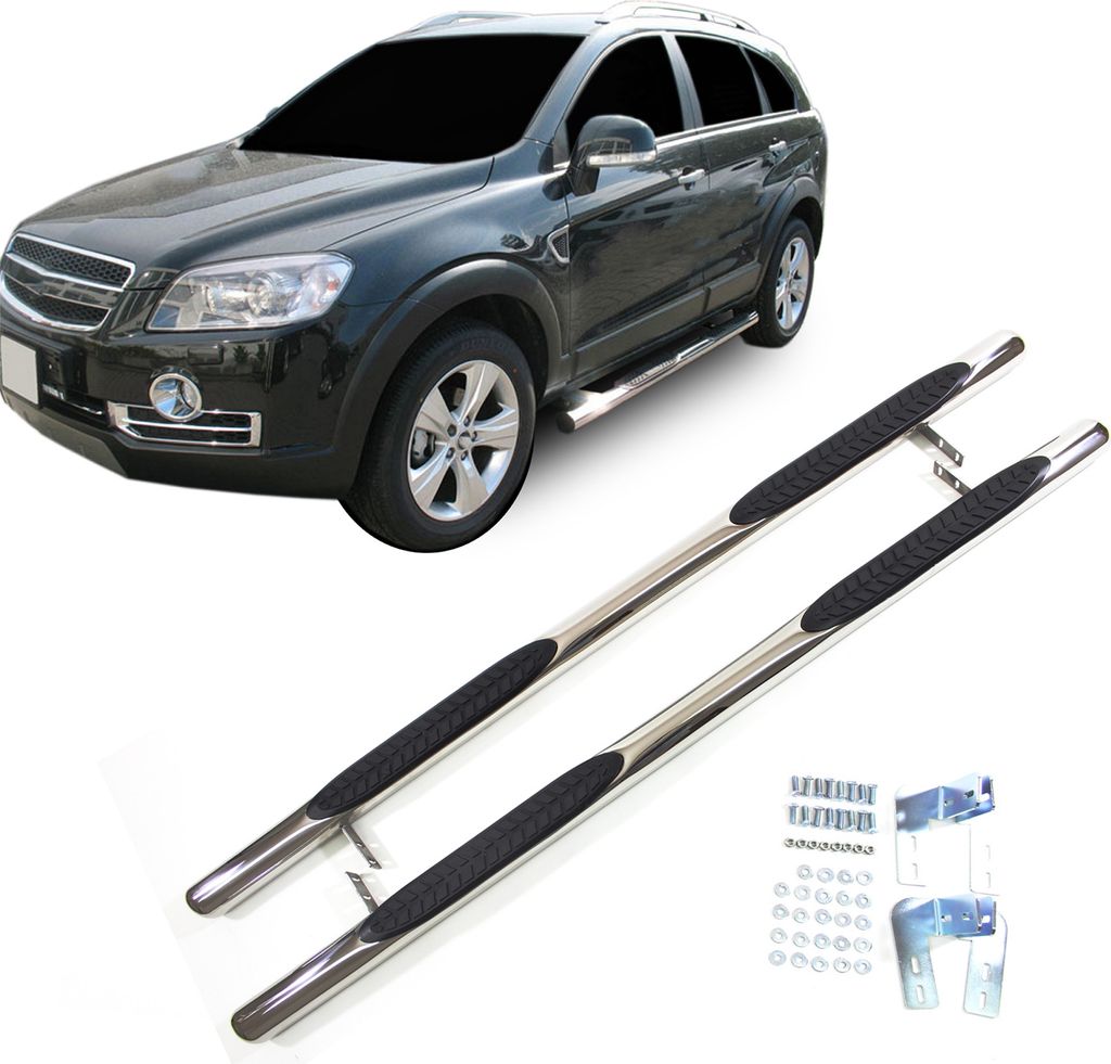 J&J AUTOMOTIVE | Trittbretter Schwellerrohre ø 76mm Chevrolet Captiva 2006-2018