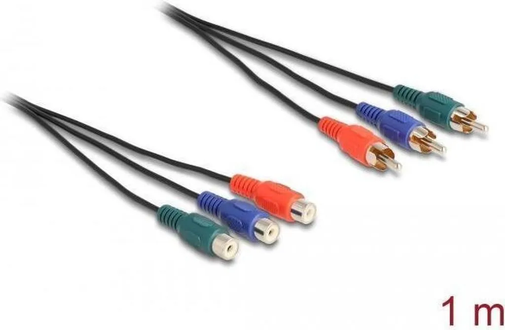 Cavo di prolunga RCA RGB 3x maschio a 3x femmina 1 m