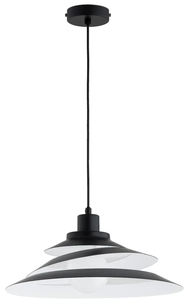 Suspension BALSA noir Alfa : Fini les plafonds vides, design ruban