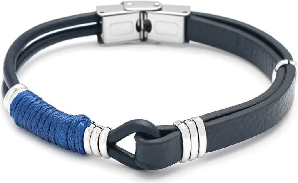 Bracciale Pelle Blu Pacific Marine PCB00106: Qualità e Prezzo Top