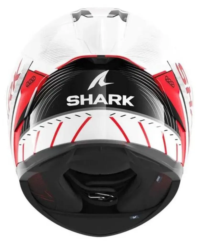 Casque Shark Skwal Speed Tech LED Intégrées Blanc Rouge Noir L