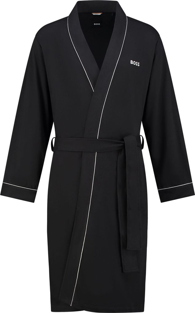 Herren-Kimono-Bademantel 2-teilig – Leichte Viskose, 3/4-Ärmel, Mit Shorts & Gürtel Für Strand & Lounge