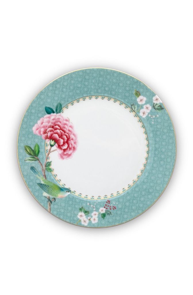 Pip Studio Frühstücksteller Blushing Birds Blau Ø 21 cm Image du produit 