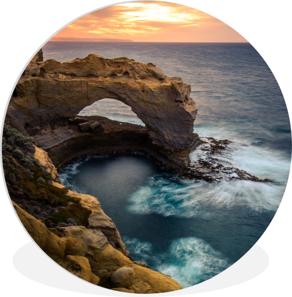 MuchoWow Rundes Wandbild - Runde Bilder Great Ocean Road Australien Ø 60 cm Kreis Wanddekoration Kunststoff - Wandkreis - Wandschmuck - Wand Kre...
