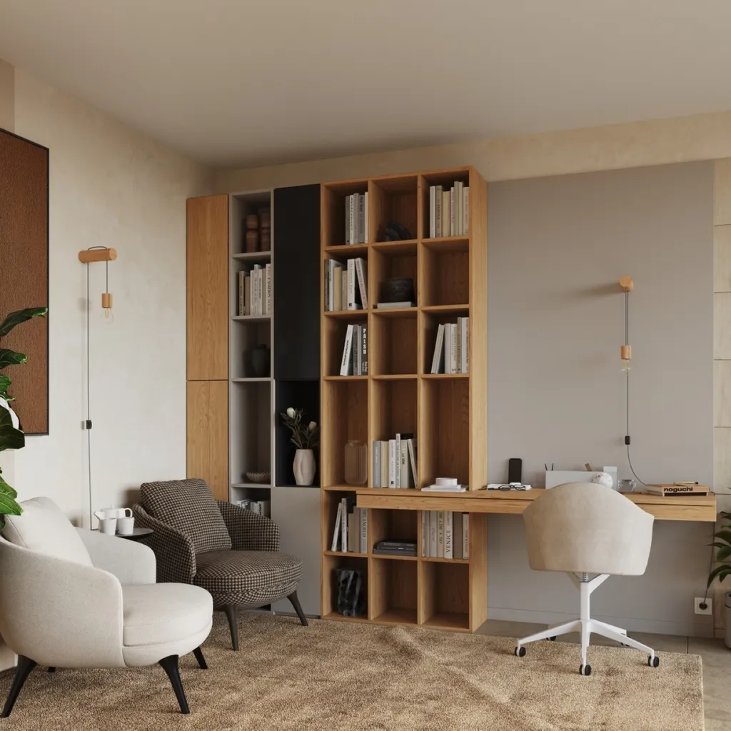 Applique NIMBI E27 Sollux: Design Minimal in Legno 55cm con Switch - 12