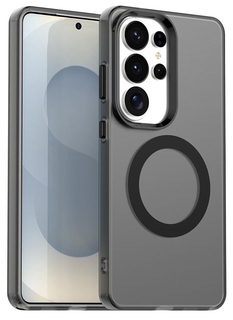 Magnetisch Hülle für Samsung Galaxy S26 Ultra, Schlank Durchscheinend Matt Stoßfest Handyhülle Schwarz