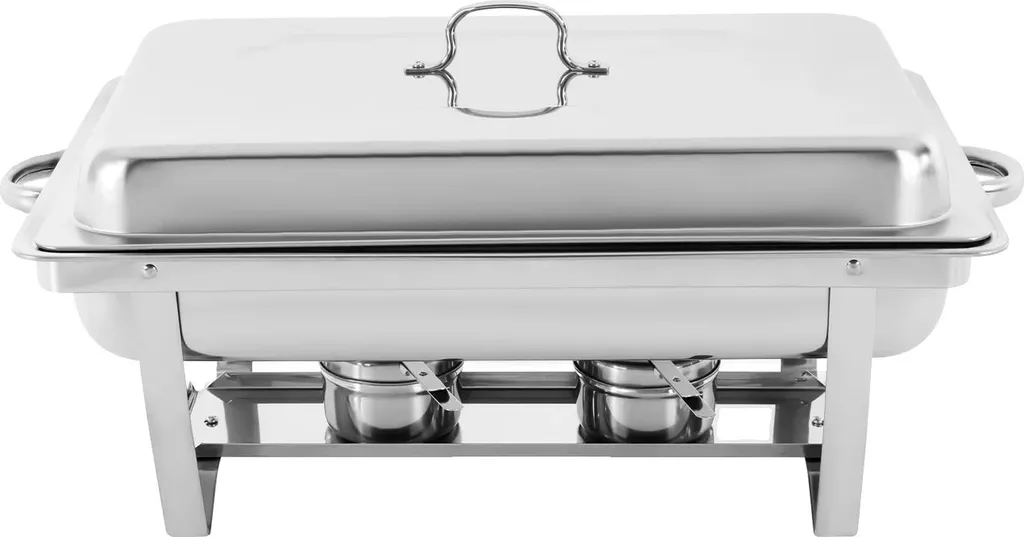 Chauffe-plat Buffet professionnel 3 bacs en Inox poli design élégant