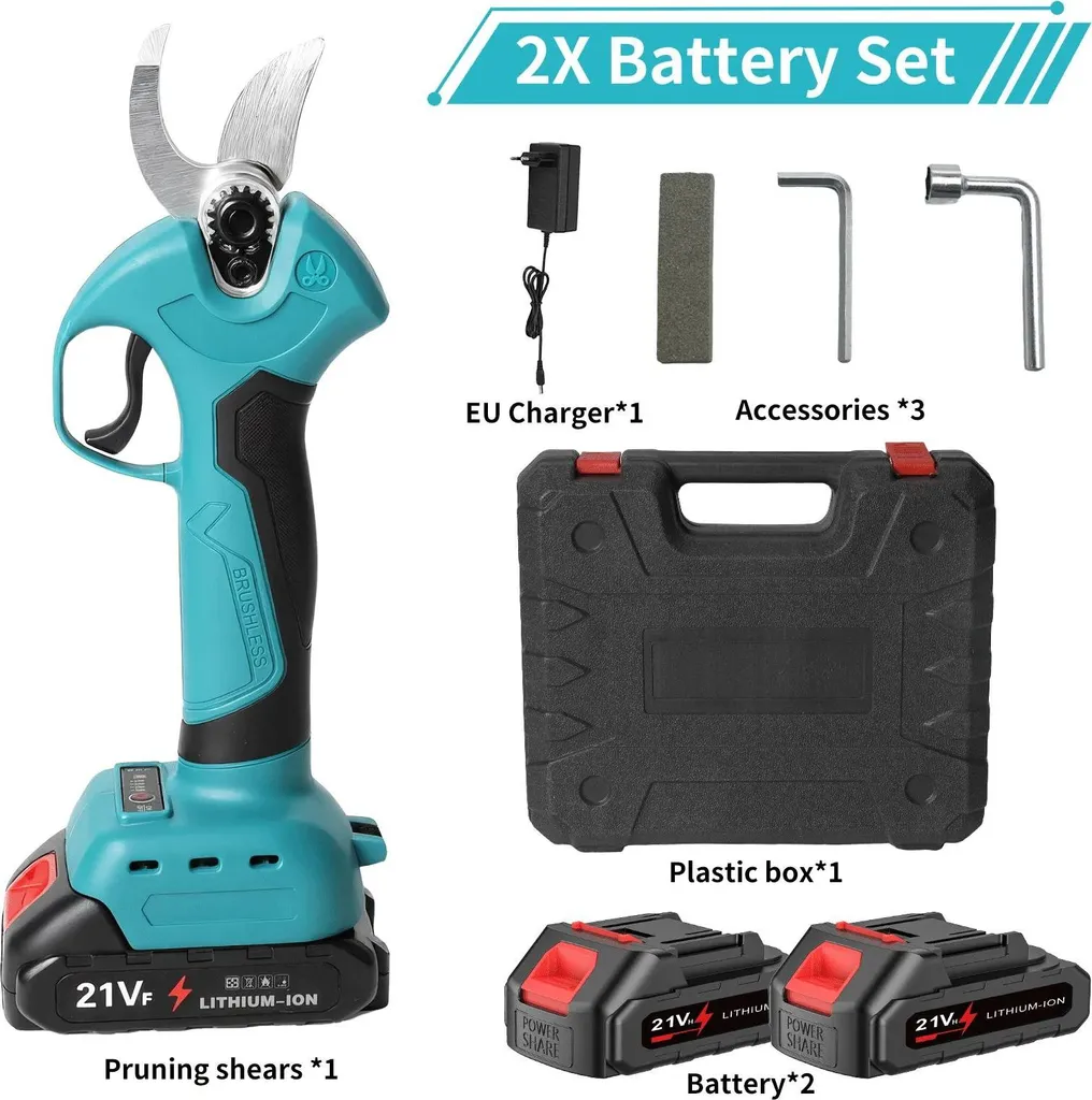 Tondeuse à gazon sans fil ergonomique avec double batterie amovible Li-ion