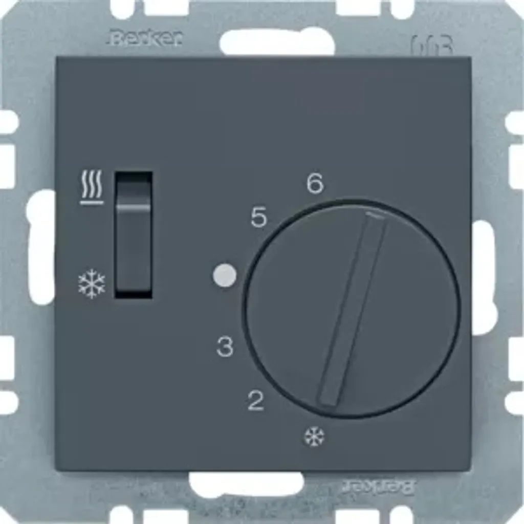 Interrupteur Anthracite Berker 20291606 Haute Résistance Métal 230V