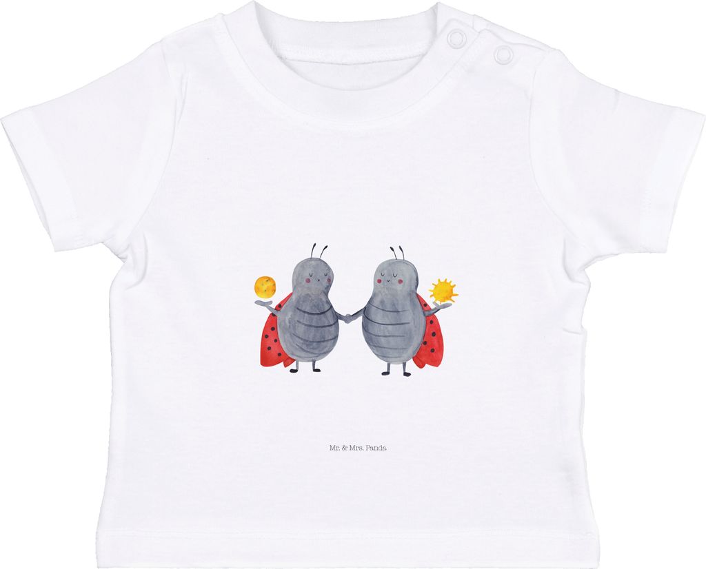 Mr. & Mrs. Panda Babyshirt Sternzeichen Zwilling 12. - 18. Monat - Weiß - Geschenk, T-Shirt, Kinder Oberteil, Zwillinge, Zwillingsbruder, Baby Shi...