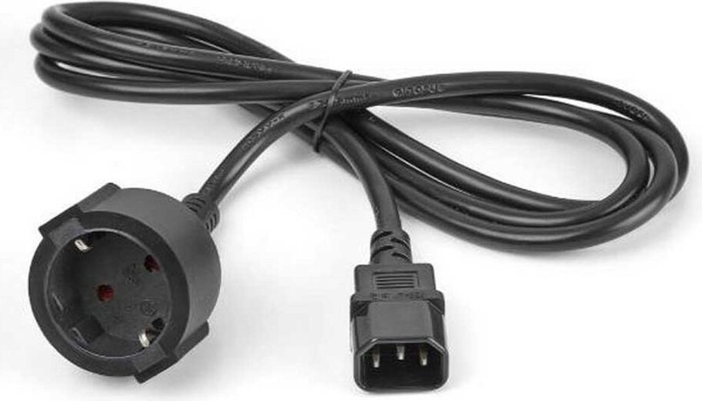 MicroConnect kabel zasilający C14 -Schuko M-F