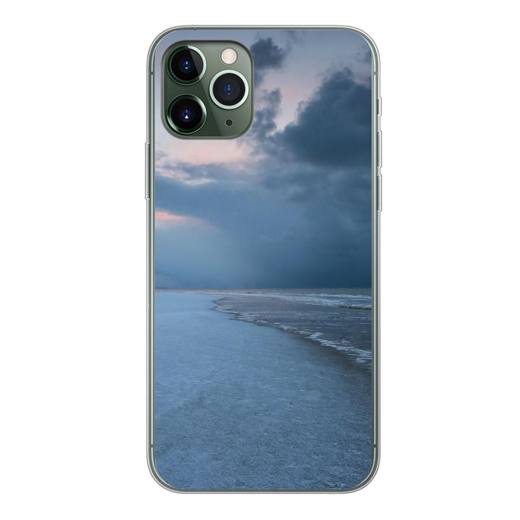 MuchoWow Handyhülle Schutzhülle Hülle für iPhone 11 Pro Nordsee - Sturm - Wasser Silikon Softcase Handy Hülle - Handy