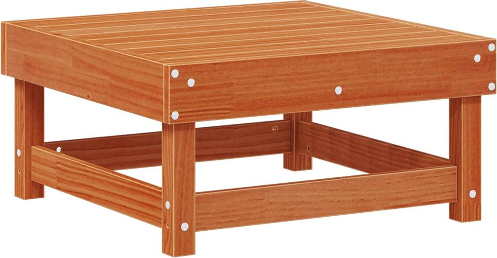 Gartenfußstütze Massives Kiefernholz Wachsbraun