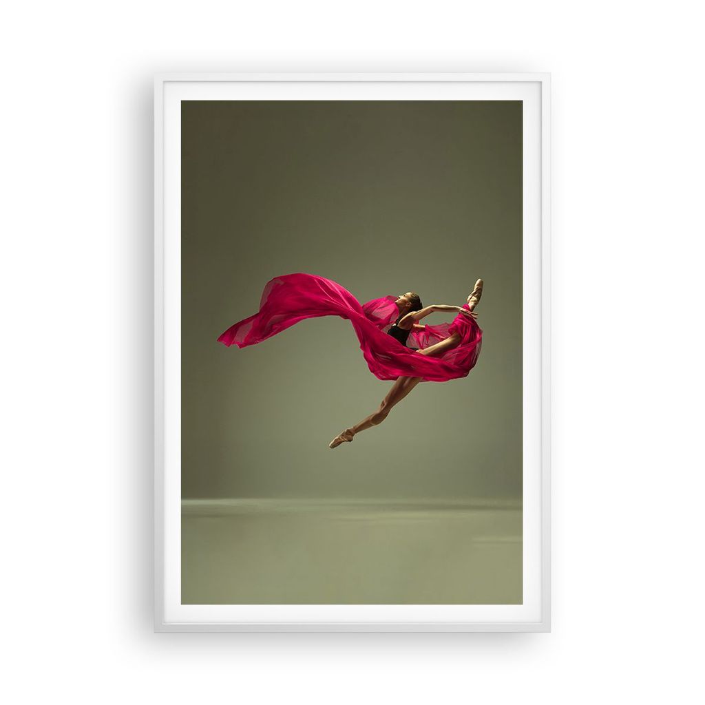 Gerahmtes Poster - Weißer Rahmen - Tänzer Ballett Künstler - 70x100 cm - Wand Bild - Wanddeko - Wandbilder - Kunstposter - Wandposter - Bilderra...