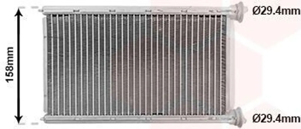 VAN WEZEL 30016707 Radiateur habitacle Aluminium pour Mercedes S205/W205