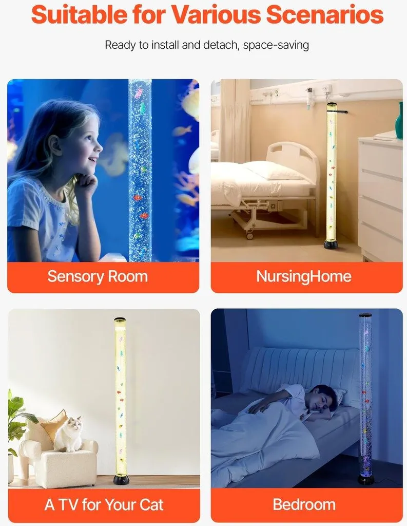 Lampe à bulles 150 cm 16 Couleurs Changeantes Télécommande incluse LED - 6