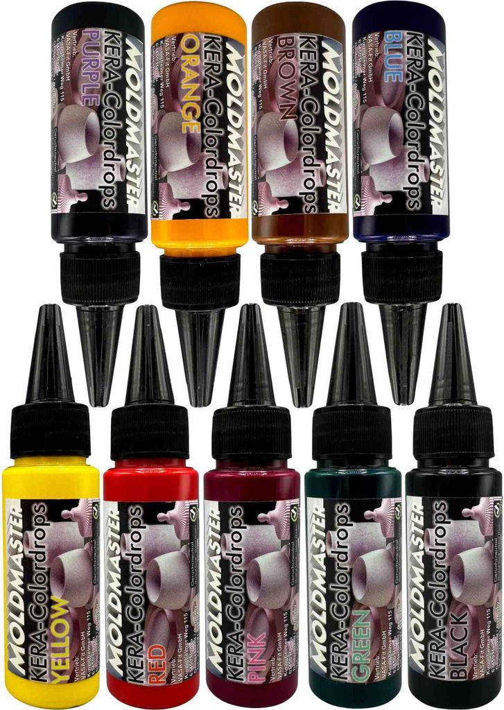 KERA-Colordrops-MoldMaster-PINK, 50ml Extrem hoch konzentrierte Pigment Farbpaste Farbmittel für Gießpulver, Gips, Wandfarben auf Wasserbasis