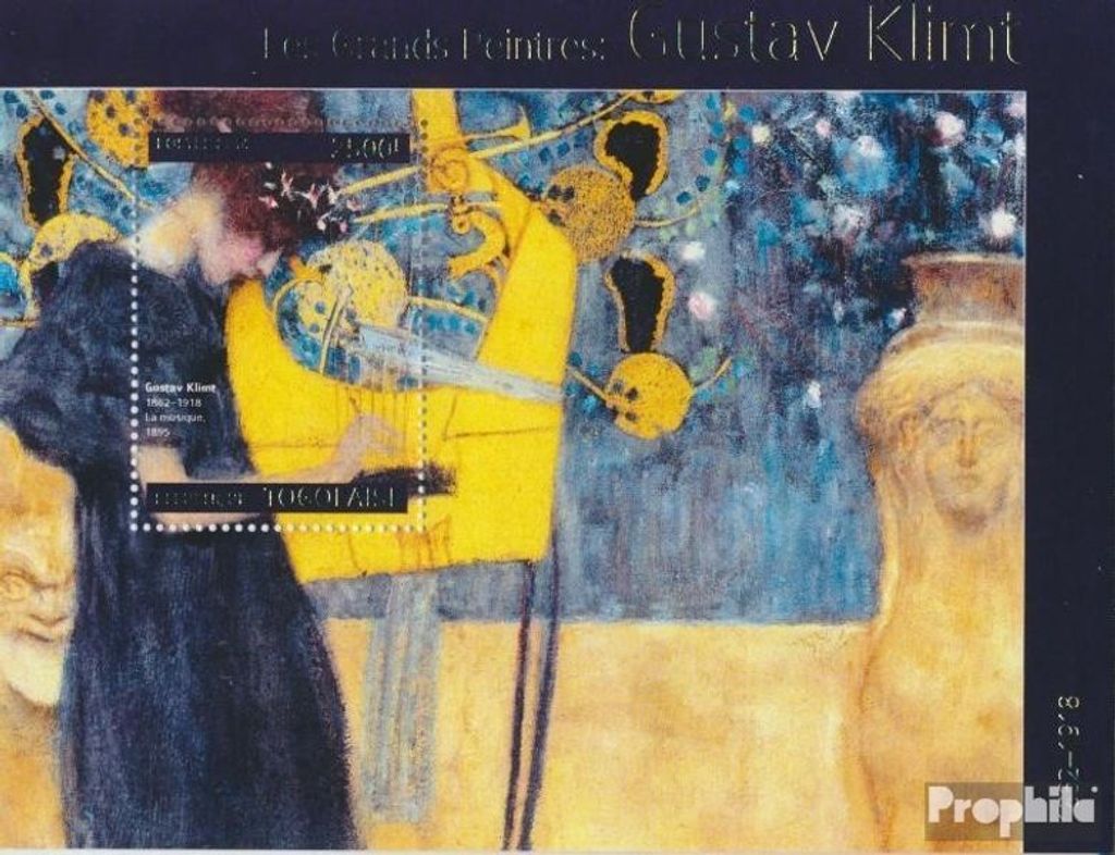 Briefmarken Togo 2014 Mi Block 1013 (kompl. Ausgabe) postfrisch Gustav Klimt