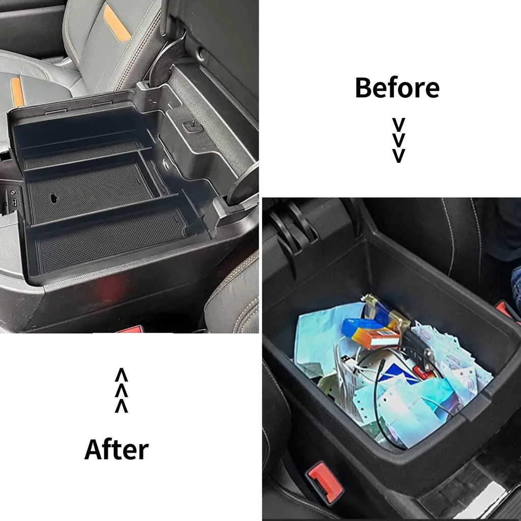 Boîte de Rangement Console Centrale avec Coussinets pour GMC Sierra - 5