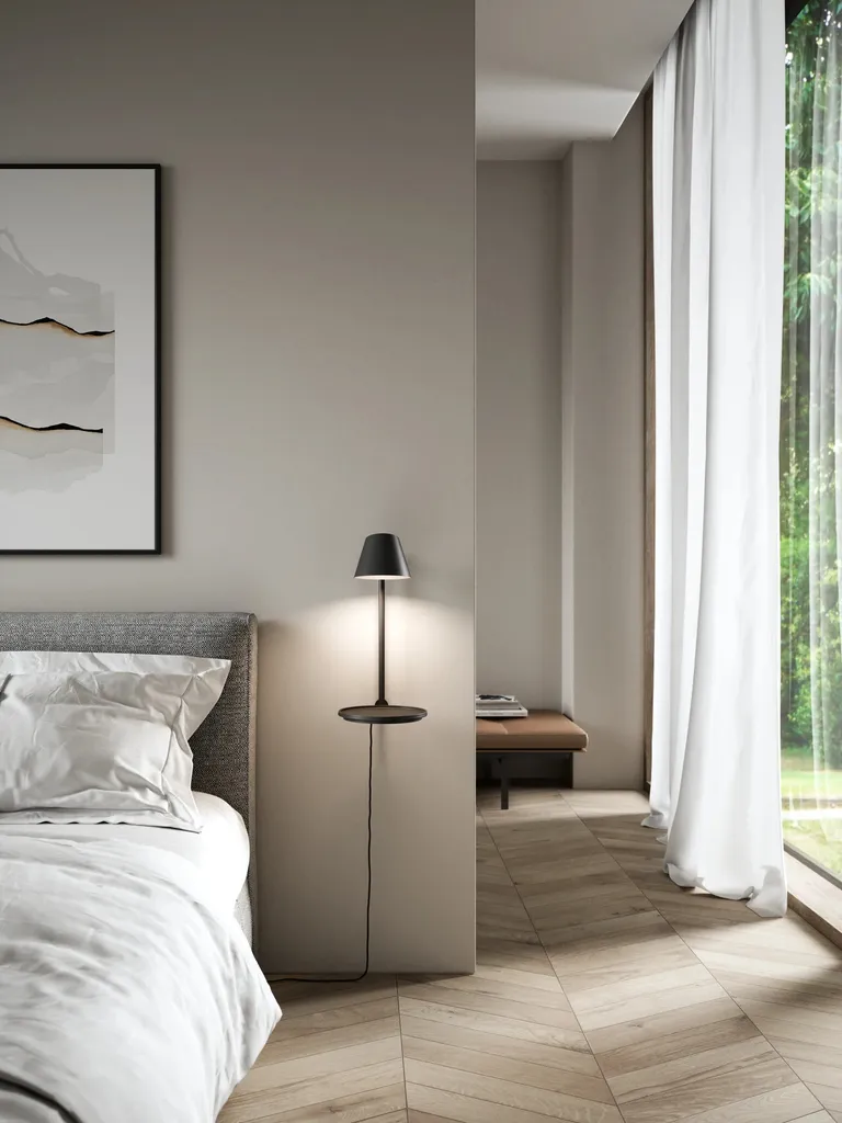 Applique Stay TM Long Noire Douille E27 - Luminaire Mural Intérieur
