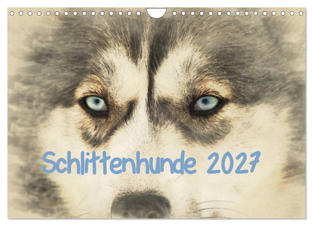 Schlittenhunde 2027 (Wandkalender 2027 DIN A4 quer), CALVENDO Monatskalender